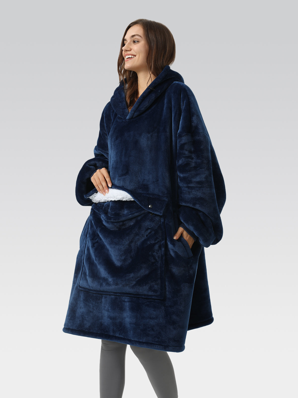 Blanket Hoodie Navy Blue
