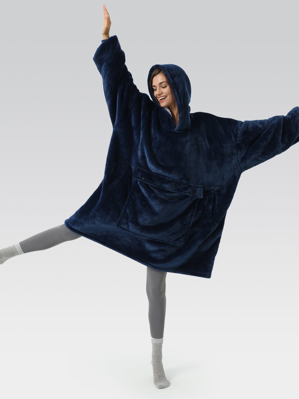 Blanket Hoodie Navy Blue