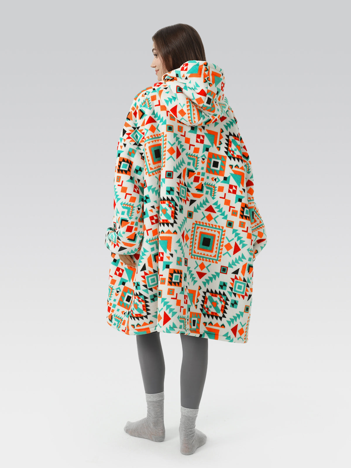 Blanket Hoodie Warm Snowman