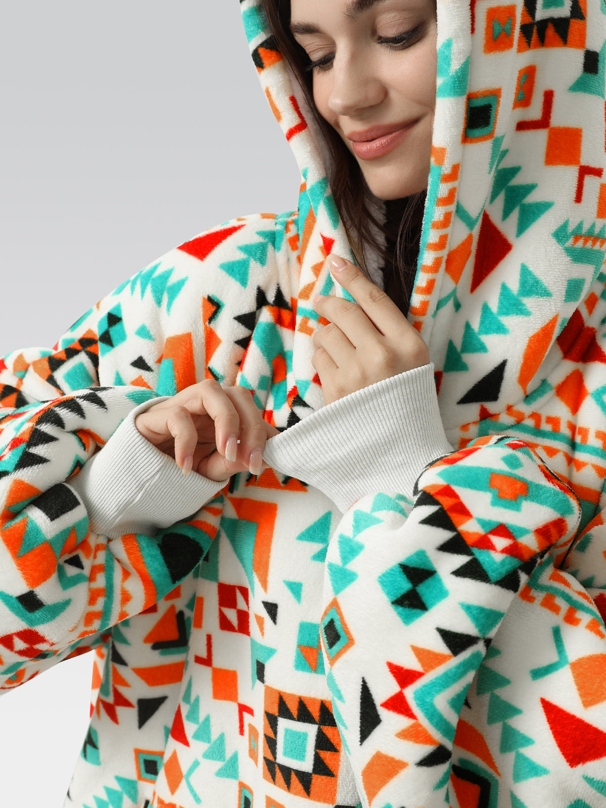 Blanket Hoodie Warm Snowman