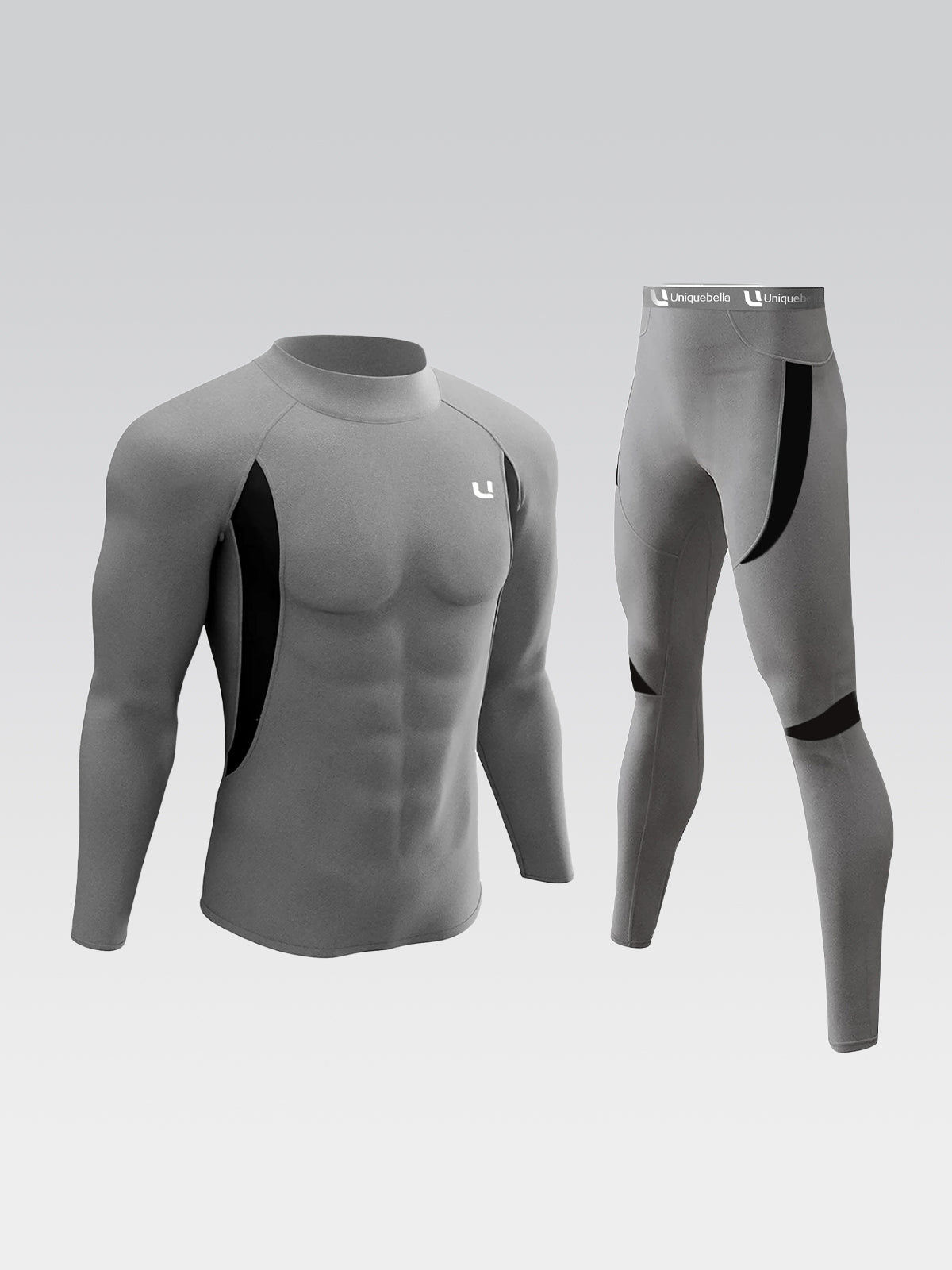 Men s Thermal Underwear Set Mock Turtleneck Uniquebella