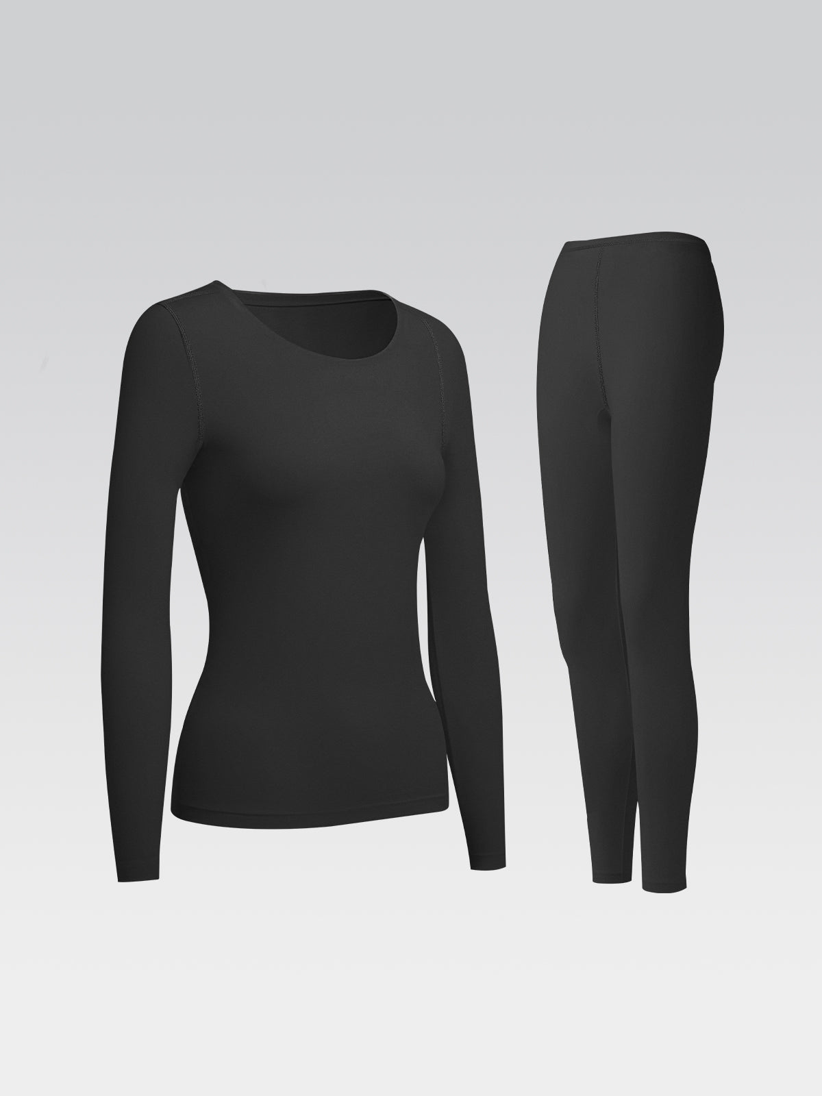 Women's Thermal Underwear Long Johns Base Layer Set Scoop Neck