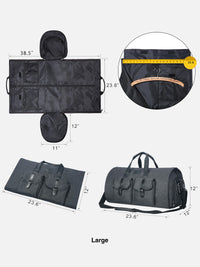 Uniquebela Carry-on Duffel Bag for Suit Travel Bag with Shoes Pouch for Men Women