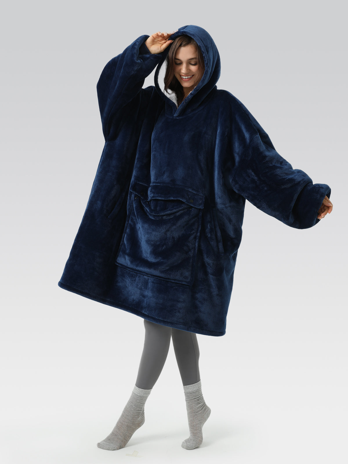 Blanket Hoodie Navy Blue