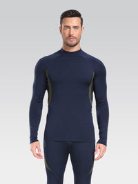 Men's Thermal Underwear Set Mock Turtleneck