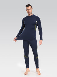 Men's Thermal Underwear Set Mock Turtleneck