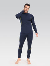 Men's Thermal Underwear Set Mock Turtleneck