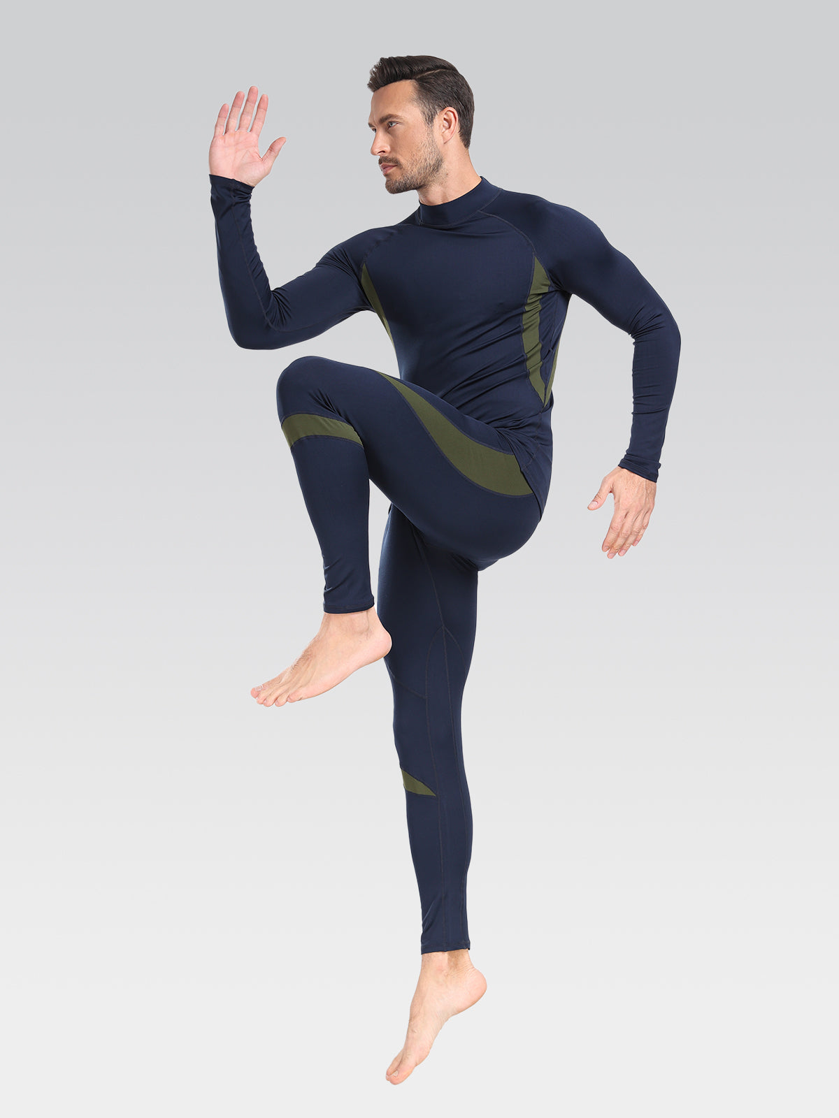 Men's Thermal Underwear Set Mock Turtleneck