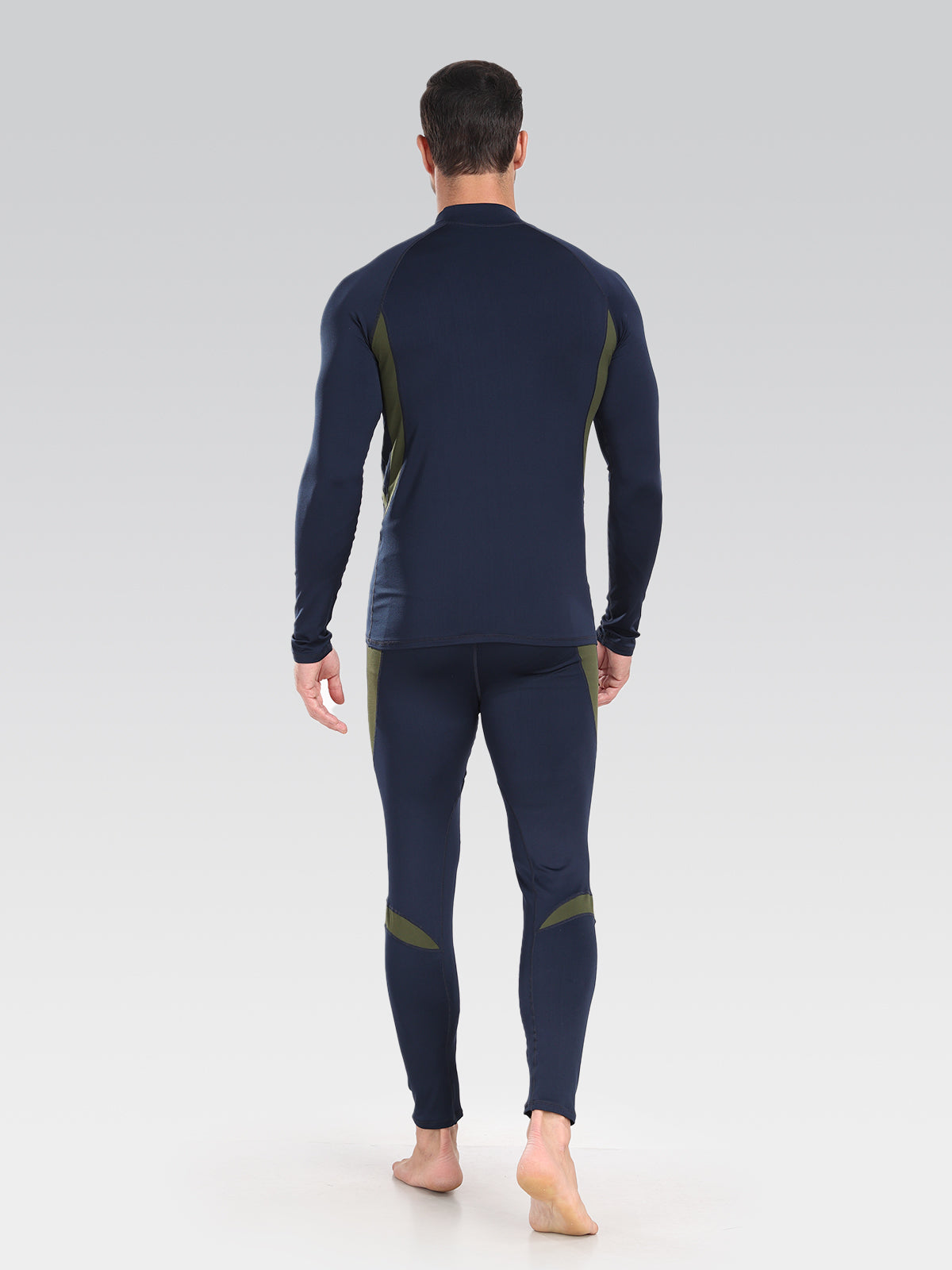 Men's Thermal Underwear Set Mock Turtleneck