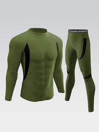 Men's Thermal Underwear Set Mock Turtleneck