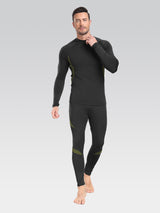 Men's Thermal Underwear Set Mock Turtleneck