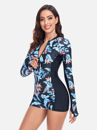 One-Piece Rash Guard for Women Long Sleeve Swimsuit