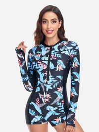 One-Piece Rash Guard for Women Long Sleeve Swimsuit