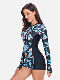 One-Piece Rash Guard for Women Long Sleeve Swimsuit