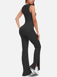 Workout Flare Jumpsuit for Women Sleeveless Romper