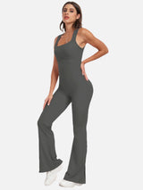 Workout Flare Jumpsuit for Women Sleeveless Romper