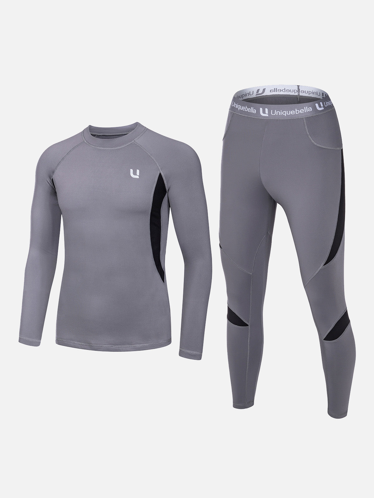 Uniquebela Men's Thermal Underwear Baselayer Set for Winter, Cold Weather, Skiing