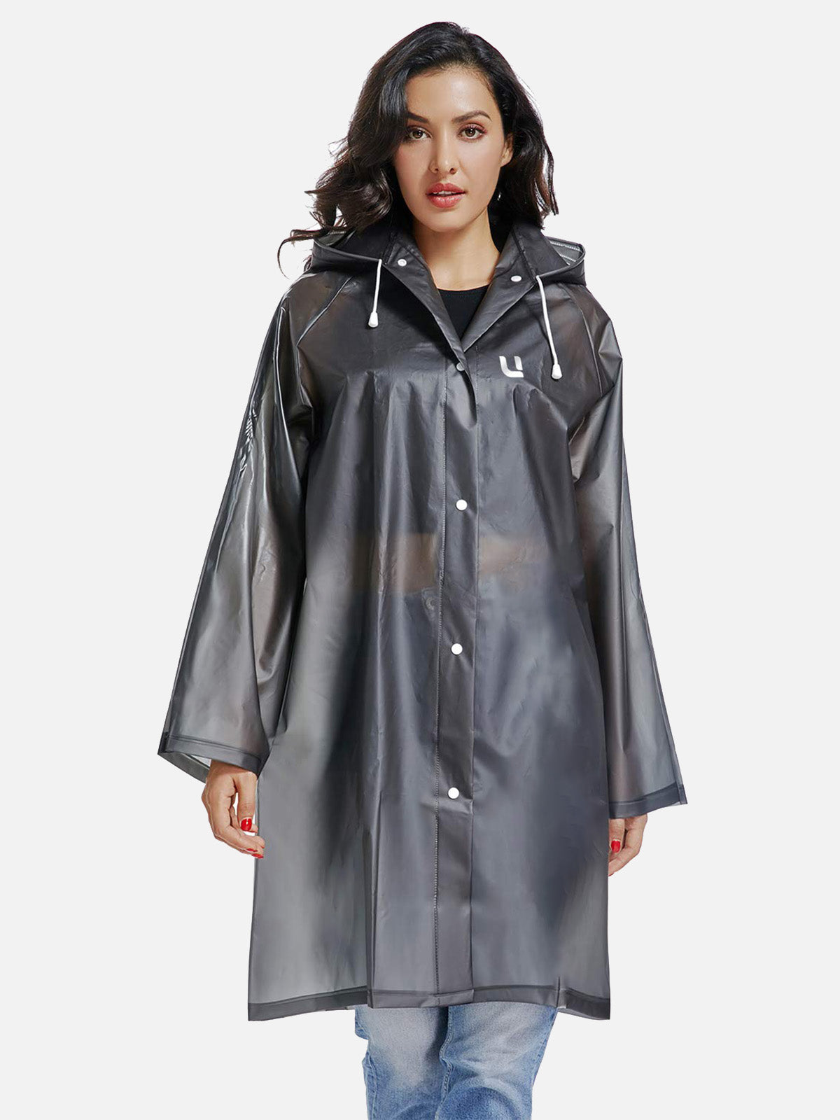 Uniquebela Lightweight Long Length Waterproof Raincoat with Hood for Men Women